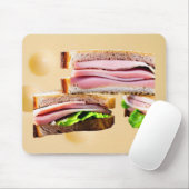 Ham & Swiss On Rye Sandwiches Mousepad (Mit Mouse)