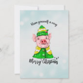 Ham Yourself a Sehr frohe Weihnachten Funny Pig (Vorderseite)