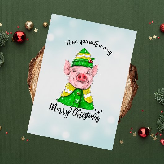 Ham Yourself a Sehr frohe Weihnachten Funny Pig