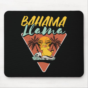 Hama Lama Lustiger Lama Surfer Surft Surfbrett Mousepad