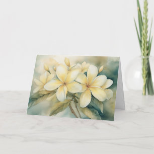 Hamakua Coast Yellow Plumeria Greeting Card Karte