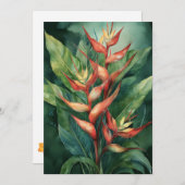 Hamakua Heliconia Feiertagskarte (Vorne/Hinten)