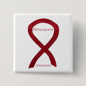Hämangiom Bewusstseinsband Custom Button (Vorderseite)