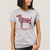 Hämangiosarkom-Bewusstsein rotes Band T-Shirt (Vorderseite)