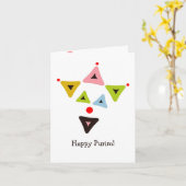 Hamantaschen Clown Purim Karte (Gelbe Blume)