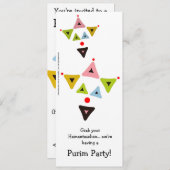 Hamantaschen Clowns Purim Party Einladung (Vorne/Hinten)