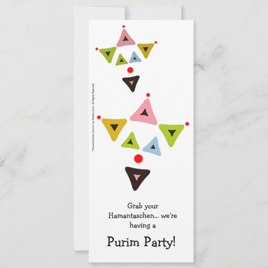 Hamantaschen Clowns Purim Party Einladung (Vorderseite)