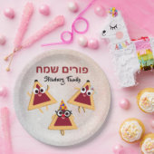 Hamantaschen Hamentash Hebrew Happy Purim Pappteller (Party)
