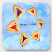Hamantaschen Star Purim Getränkeuntersetzer (Vorderseite)