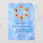 Hamantaschen Star Purim Party Einladung (Rückseite)