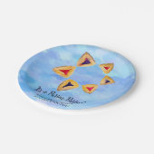 Hamantaschen Star Purim Party Pappteller (Schrägansicht)