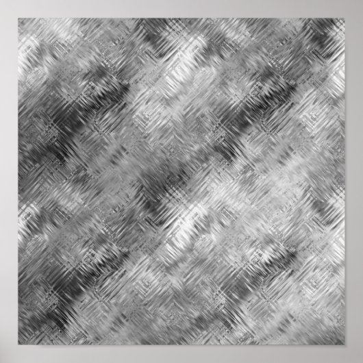 Hämatit Graue gekritzelte Textur Poster (Vorne)