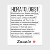 Hämatologe Aufkleber (Blatt)