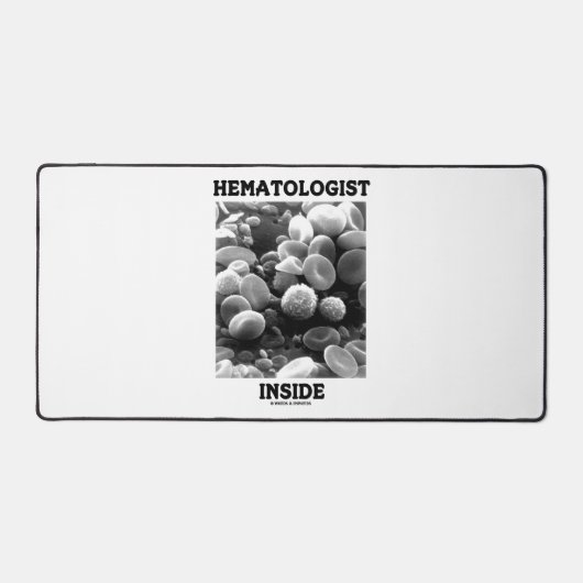 Hämatologe in den Blutkörperchen Schreibtischunterlage (Vorderseite)