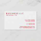 Hämatologie. Visitenkarte (Rückseite)