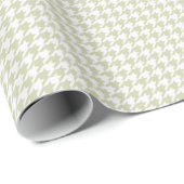 HAMBbyWG Wrapping Paper - Ecru & White Hahnentritt Geschenkpapier (Rolleneckpunkt)