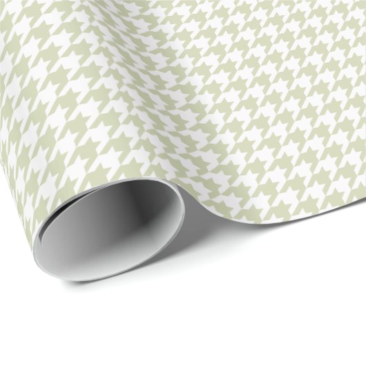 HAMBbyWG Wrapping Paper - Ecru & White Hahnentritt Geschenkpapier (Rolleneckpunkt)