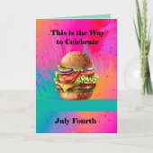 Hamberger auf der vierten Karte (Vorderseite)