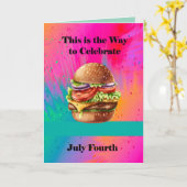 Hamberger auf der vierten Karte (Gelbe Blume)