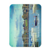Hamble Le Rice Waters Edge Hampshire Foto Magnet (Vertikal)