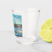 Hamble Le Rice Waters Edge Hampshire Foto Schnapsglas (Rechts)