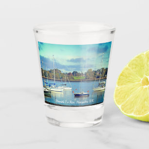 Hamble Le Rice Waters Edge Hampshire Foto Schnapsglas