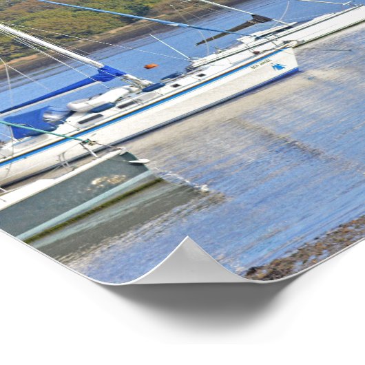 Hamble Le Rice Waters Edge Hampshire Poster (Ecke)