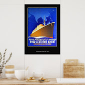 Hambourg-New York Vintag Retro Print Poster (Küche)