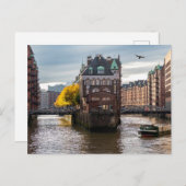Hamburg - Alte Gebäude im Ärmelkanal Postkarte (Vorne/Hinten)