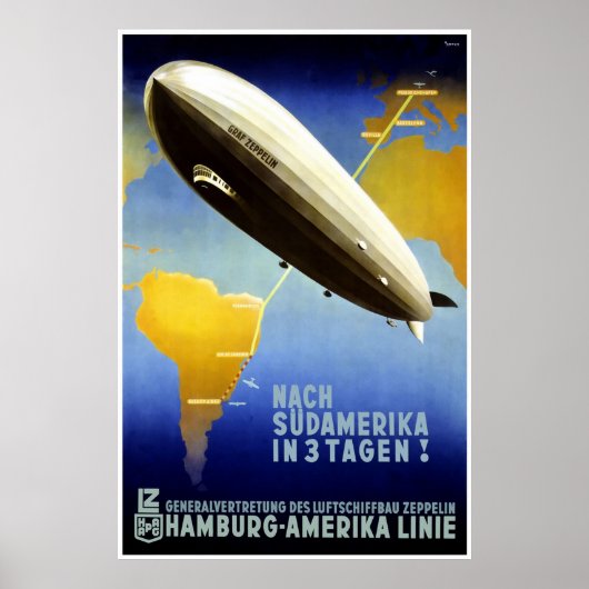 Hamburg America Linie HAPAG Poster (Vorne)