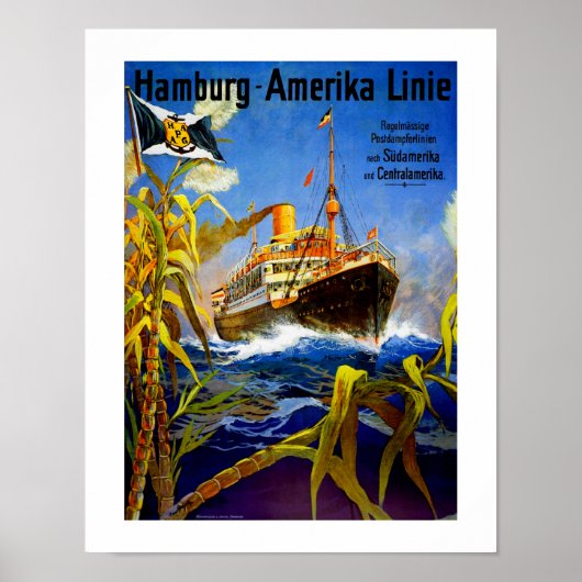 Hamburg America to South America Poster (Vorne)