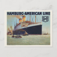 Hamburg-American Line Vintage Poster 1925