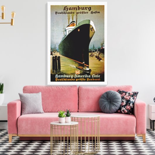 Hamburg-Amerika-Linie Leinwanddruck (Insitu (Wohnzimmer))