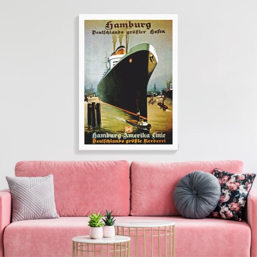 Hamburg-Amerika-Linie Leinwanddruck (Insitu (Wohnzimmer))