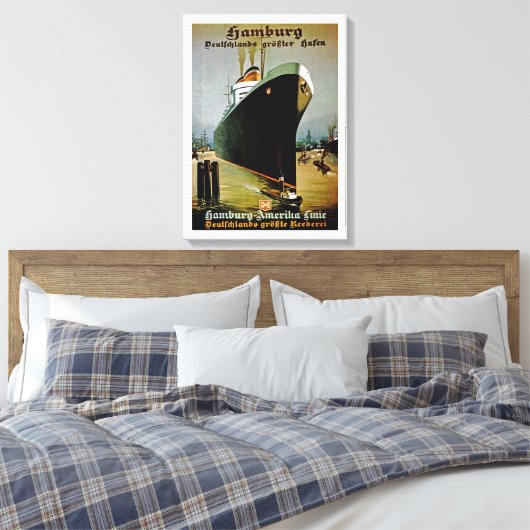 Hamburg-Amerika-Linie Leinwanddruck (Insitu (Schlafzimmer))