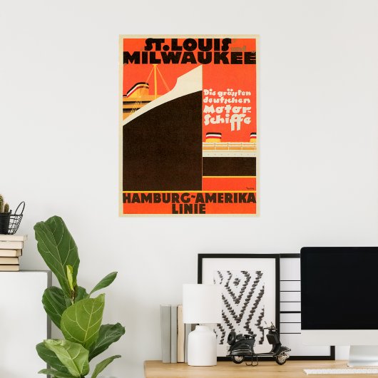 Hamburg-Amerika Linie ~ Poster (Heimbüro)