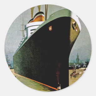 Hamburg-Amerika-Linie Runder Aufkleber