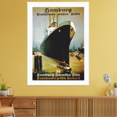Hamburg-Amerika-Linie ~ XL Leinwanddruck (Insitu (Wohnzimmer))