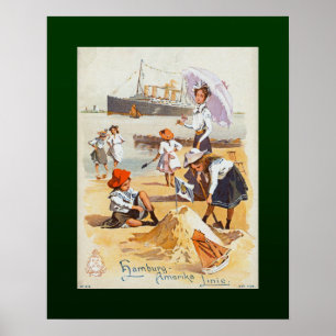 Hamburg-Amerika Linien~SS Victoria Luise~Kinder~ Poster