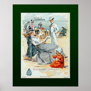 Hamburg-Amerika Linien~SS Victoria Luise~Kinder~ Poster