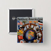 Hamburg-Amerika-Poster Button (Vorne & Hinten)