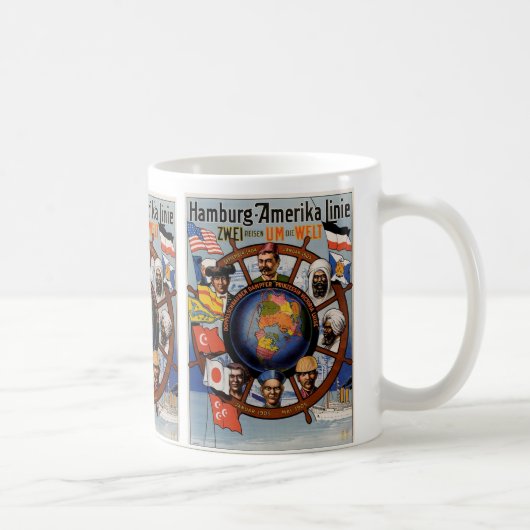 Hamburg-Amerika-Poster Kaffeetasse (Rechts)