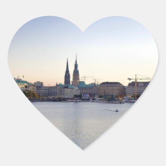 Hamburg Aufkleber Sticker Hafen Herz (Vorderseite)