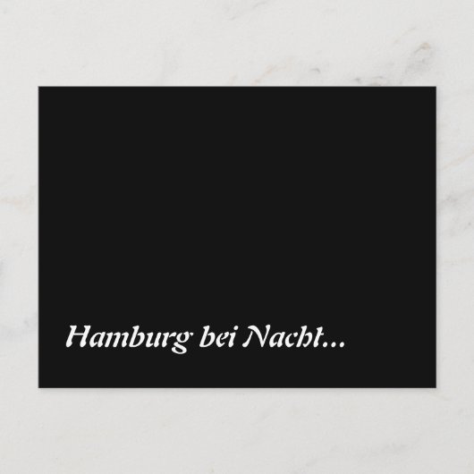 Hamburg bei Nacht Postkarte (Vorderseite)