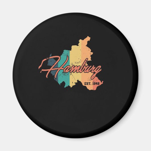 Hamburg Bundesland Deutschland Heimat Magnet (Vorne)
