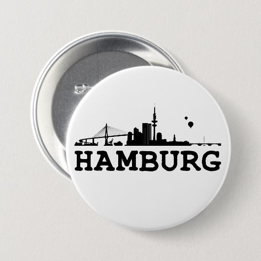 Hamburg Button / Anstecker / Pin (Vorne & Hinten)