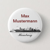 Hamburg Button / Anstecker / Pin (Vorderseite)