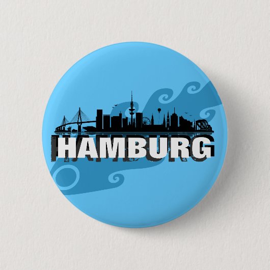 Hamburg Button / Anstecker / Pin (Vorderseite)