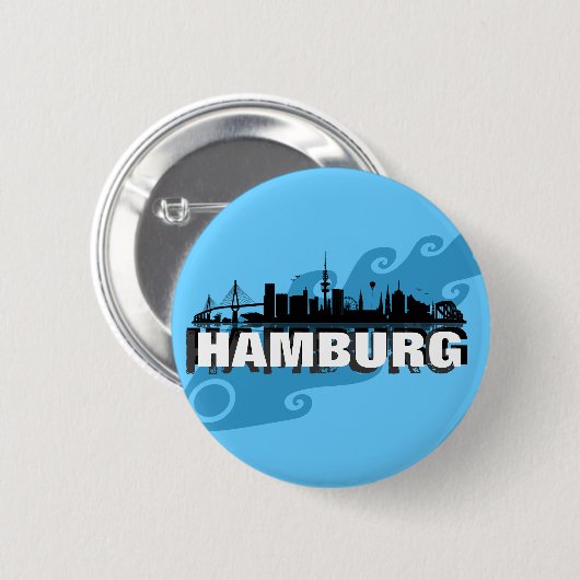 Hamburg Button / Anstecker / Pin (Vorne & Hinten)