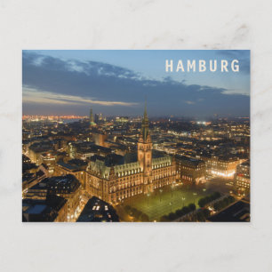 Hamburg By Night Postkarte